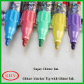 Children Stationery 6 Pack Blue, Green, Red, Yellow, Purple Liquid Glitter Marker